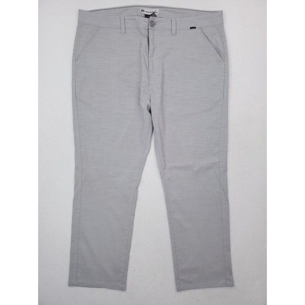 Travis Mathew Pants Mens 38x28 Gray Chino Stretch Performance Golf Casual